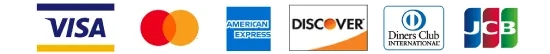 VISA/Mastercard/AMERICANEXPRESS/Discover/Diners Club/JCB